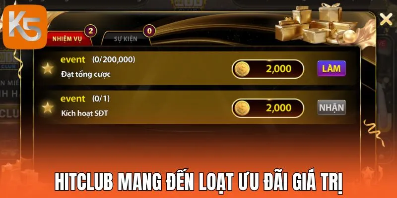Hitclub mang đến loạt ưu đãi giá trị