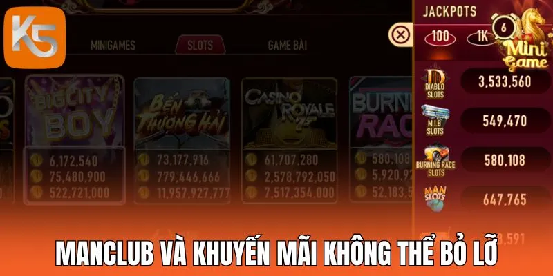 Manclub và khuyến mãi không thể bỏ lỡ