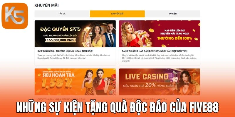 Những sự kiện tặng quà độc đáo cả Five88