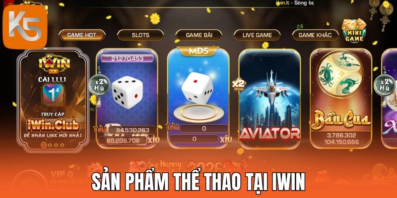 Sản phẩm thể thao tại iwin
