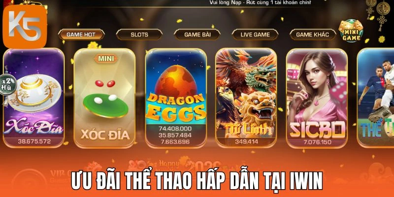 Ưu đãi thể thao hấp dẫn tại Iwin