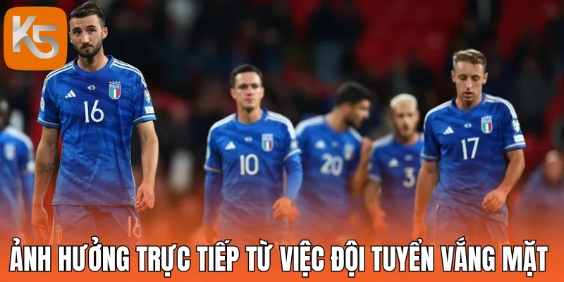 Ảnh hưởng trực tiếp từ việc đội tuyển vắng mặt 