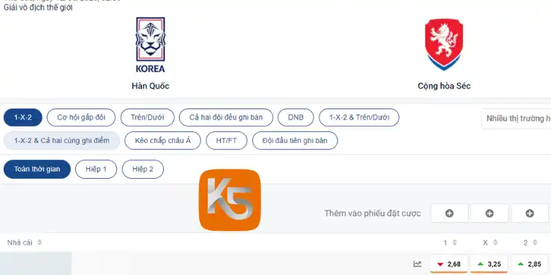 Soi kèo Châu Âu trận Hàn Quốc vs Séc 12/06